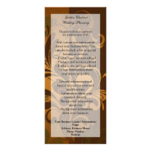 Castanha Brown/ouro/cartão/menu/programa verdes da Panfleto Personalizado