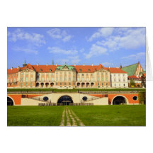 Castelo real em Varsóvia Cartao