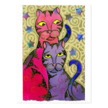 CatNStars Cartao Postal