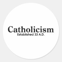 Catolicismo Adesivo Redondo