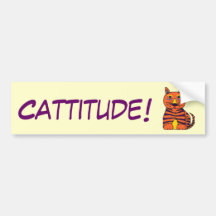 Cattitude AJ! Autocolante no vidro traseiro Adesivos