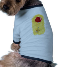 Cauda de gato/balão camiseta para cães