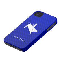 Cavaleiro de Bull azul Capas De iPhone 4 Case-Mate