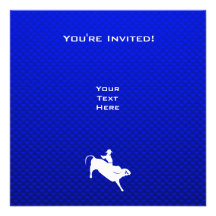Cavaleiro de Bull azul Convite Personalizado