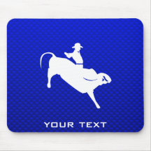 Cavaleiro de Bull azul Mousepad