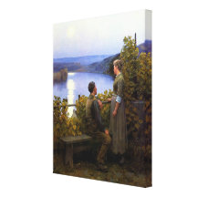 Cavaleiro de Daniel Ridgway do ~ da noite do verão Impressão De Canvas Esticadas