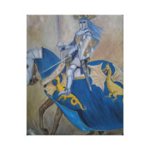 Cavaleiro Impressão De Canvas Esticadas