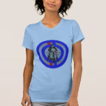 Cavaleiro retro do patinete da modificação metálic tshirts