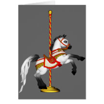 Cavalo bonito 1med do carrossel cartoes