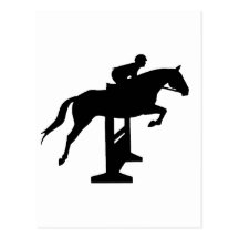 Cavalo & cavaleiro da ligação em ponte do caçador cartoes postais