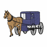 Cavalo e carro de Amish Camisa Polo
