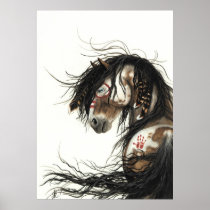 Cavalo majestoso do Pinto do mustang pelo poster d pôsteres