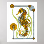Cavalo marinho de Steampunk Poster