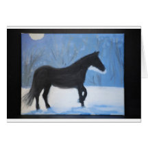 Cavalo preto cartao