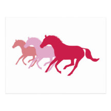 Cavalo Running (vermelho) Cartão Postal