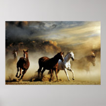 Cavalos Running Impressão