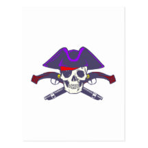 Caveira crânio pirata skull pirate cartoes postais