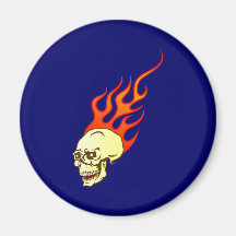 Caveira crânio skull chamas flames imãs