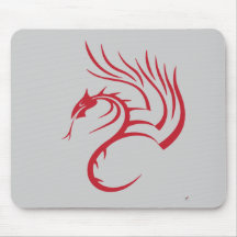 Cawthorne o dragão vermelho mousepad