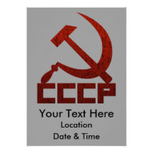 CCCP afligido com martelo & foice Convite Personalizado