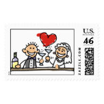 Celebração do casamento selos personalizados