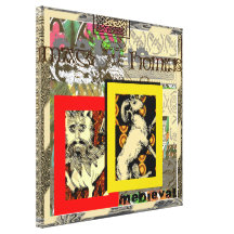 Céltico do estilo do vintage & design medieval impressão de canvas envolvida
