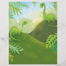 cena pequena bonito da terra do dinossauro panfletos personalizado