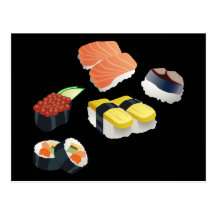 Cenografia do sushi cartao postal
