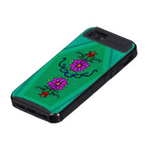 Cerceta Deco floral verde iPhone 5 Capas
