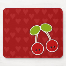 Cereja Kawaii Mousepad bonito