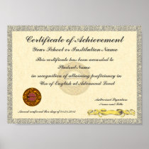 Certificado da concessão da faculdade da escola da posters