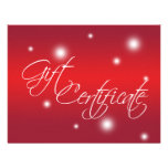 Certificado de presente vermelho do negócio de ret convites personalizados