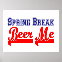 Cerveja das férias da primavera mim (partido temát poster