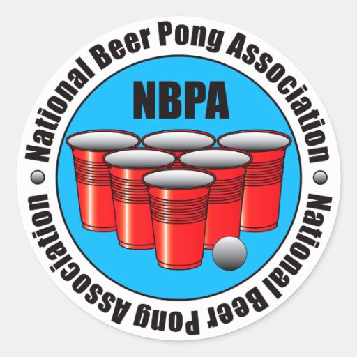 Cerveja Pong Adesivo Em Formato Redondo