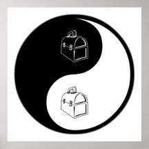 Cesta de comida de Yin Yang Pôsteres