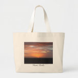 Céu colorido laranja bolsa de lona