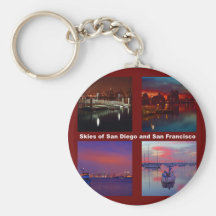 Céus de San Diego e de San Francisco Chaveiro