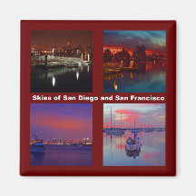Céus de San Diego e de San Francisco Imã