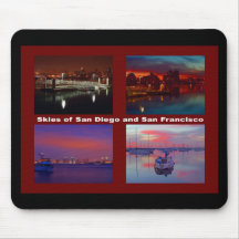 Céus de San Diego e de San Francisco Mousepad
