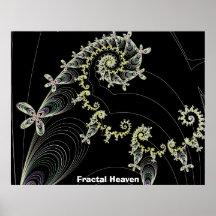 Céus do Fractal um toque de Julia Poster