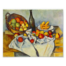 Cezanne a cesta do impressão das maçãs impressão de foto