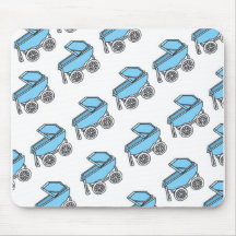 Chá bonito adorável do bebé da carruagem mouse pad