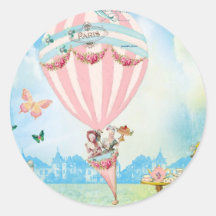 Chá de Marie Antoinette em Versalhes em um PinkBal Adesivo