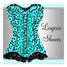 Chá de panela da lingerie do espartilho do leopard convites personalizado