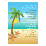 Chá de panela do casamento de praia da palmeira &  convite personalizados