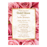 Chá de panela floral do rosa do rosa convite personalizados