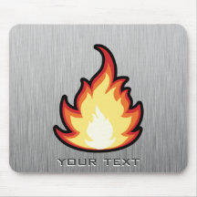 Chama do fogo; Metal-olhar Mousepads