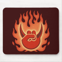 Chamas da rocha do diabo mousepad