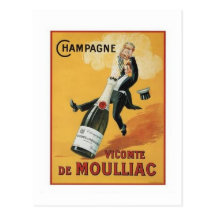 Champagne Viconte De Mouillac Cartões Postais