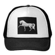 Chapéu andaluz branco do cavalo bone